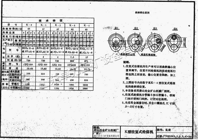 给煤机主要技术说明新