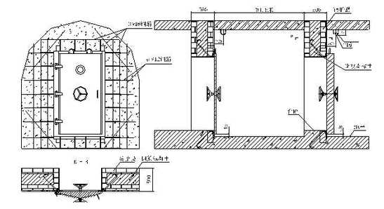 避难硐室密闭门施工示意图