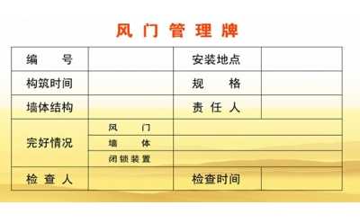 风门技术标准