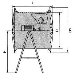 DZ-Ⅲ型低噪声轴流风机外形尺寸表