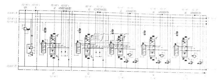 QFZMG15H型全负载敏感多路换向阀液压原理图