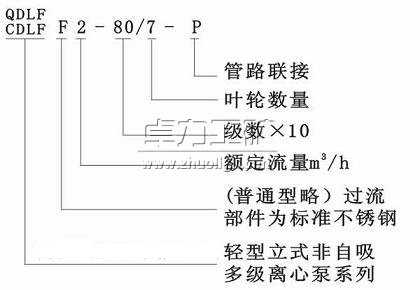 立式多级离心泵型号含义
